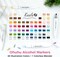 Ohuhu Alcohol Markers: Mini Brush & Slim Broad 60 Illustration Colors Dual Tip Brush Tip Alcohol-based Art Marker for Artists Adults Coloring Illustration- Refillable - Kaala B Series of Ohuhu Markers